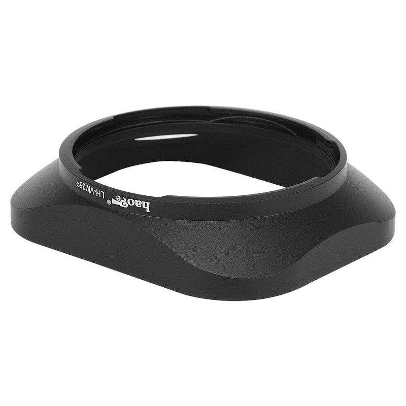 Haoge LH-VM35P Bayonet Metal Square Lens Hood Compatible with Voigtlander Nokton Aspherical ASPH 40mm f/1.2 VM, 35mm f1.2 VM, 50mm f1.2 VM Leica M Lens Replaces LH-8 Hollow Out Designed Black Square - Hollow Out Designed