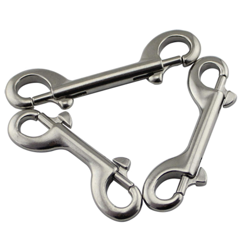2-Pack 316 Stainless Steel Double Ended Bolt Snap Hook 4-1/2'' Double End Bolt Snaps Hooks Scuba Diving Clips Marine Grade for Water Bucket/Dog Leash/Pet Feed Bucket & Hammock/Horse Tack and More