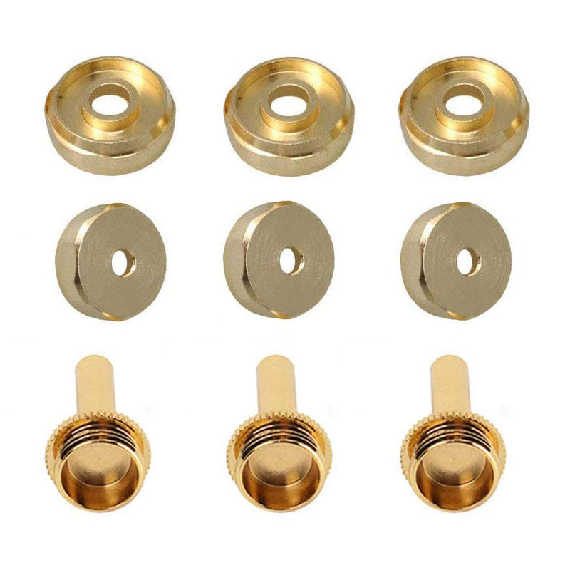 [AUSTRALIA] - Jiayouy Trumpet Repair Kit Trumpet Finger Buttons Valve Cap Screw Drain Valve Key Piston Spring Trumpet Valve Replacement Parts Gold 