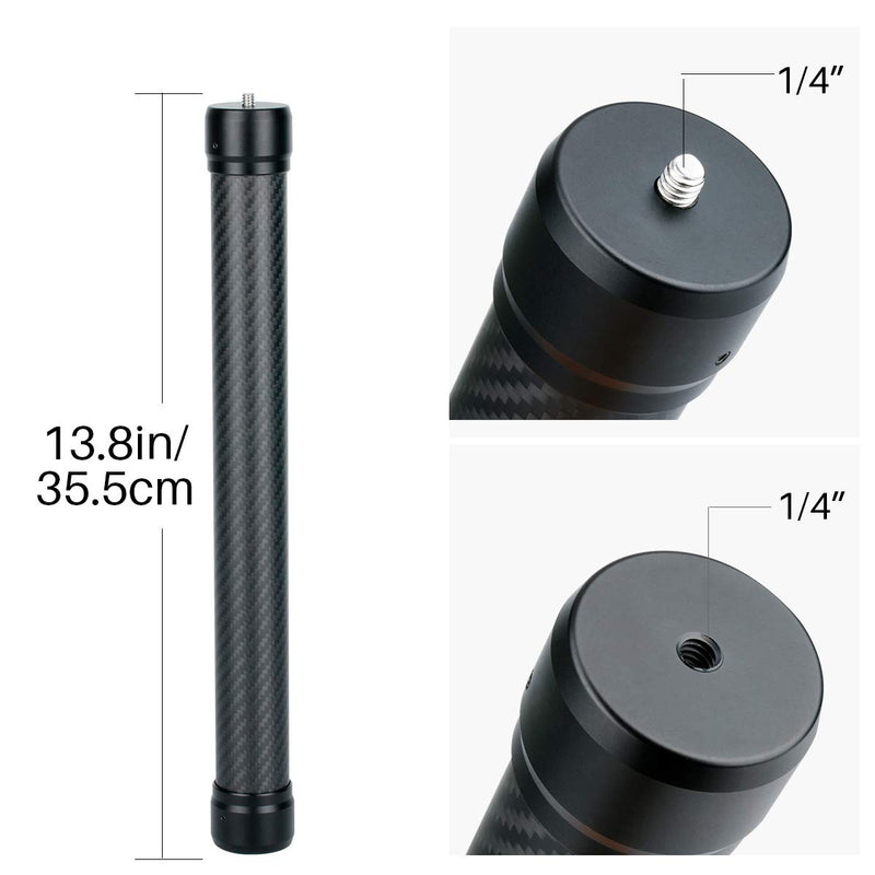 Professional Carbon Fiber Extension Monopod Pole Stick Rod 1/4''Compatible for ROMIN SC 2 DJI Ronin S Ronin SC Moza Zhiyun Crane 2 Crane M2 Crane 3 FeiyuTech Gimbal