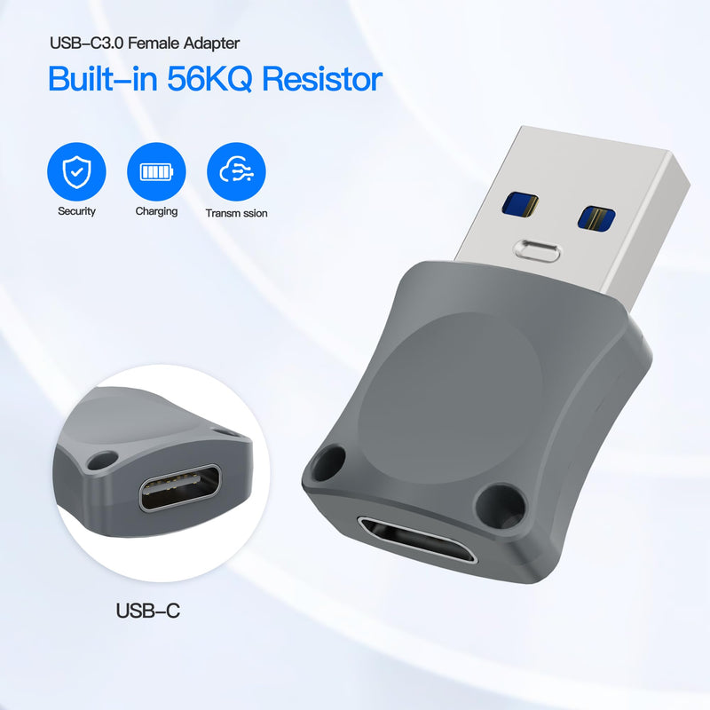 AWINNER 𝟮𝟬𝟮𝟯 𝐔𝐩𝐠𝐫𝐚𝐝𝐞𝐝 Type C to USB Adapter, USB C to USB, USBC to USB 2 Pack (Gray) Gray