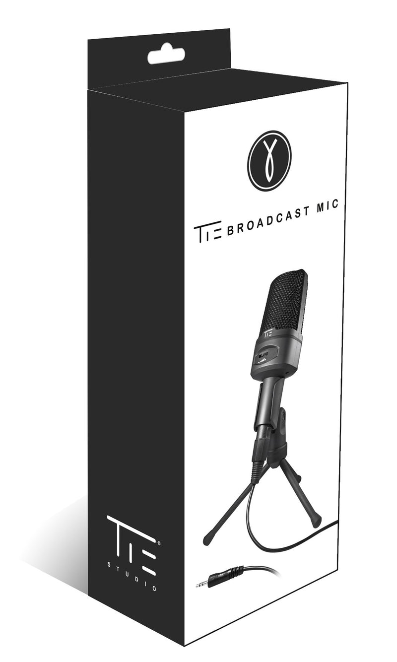 Tie Studio Broadcast Condenser Microphone + Tripod +