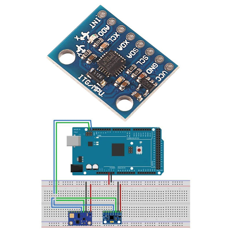 ALMOCN 3PCS GY-521 MPU-6050 MPU6050 Module 3 Axis Accelerometer 6 DOF 6-axis Gyroscope Sensor Module 16 Bit AD Converter Data Output IIC I2C for Arduino