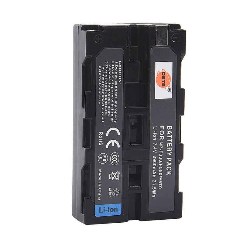 DSTE Replacement for 2X NP-F550 Battery Compatible Sony CCD-RV100 CCD-RV200 SC5 SC9 TR1 TR940 TR917 Camera CN-160 CN-216 CN-304 YN 300 VL600 LED Video Light as NP-F330 NP-F530 NP-F570