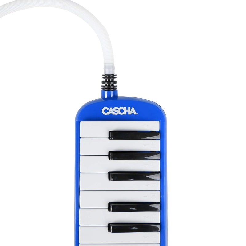 CASCHA Melodica with bag and mouthpiece, instrument for children and beginners, blue