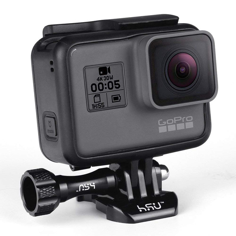 HSU Aluminum Thumbscrew Set + Wrench for Gopro Session,Hero 10, 9, (2018),Hero 8/7/6/5/4/3+/3/2/1, AKASO Campark and Other Action Cameras (Black,3Pcs) Thumbscrew Set + Wrench(Black)