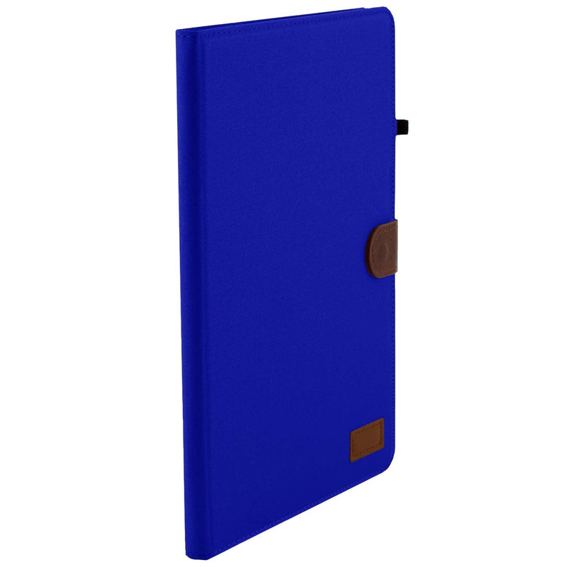 iPad 9.7 case, Fits 5th 6th Gen iPad, PU Leather Folio Portfolio Canvas Protective Case Cover, Slim, Lightweight with Card/ID Slots for Apple iPad 5th(2017) / 6th(2018) Generation (Dark Blue) Dark Blue