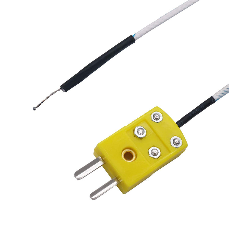 TWTADE 5pcs 3M K Type Mini-Connector Thermocouple Temperature Probe Sensor Measure Range -50~350°C 5 Pcs