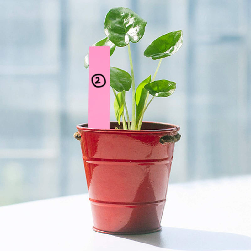 100 Pcs 4 Inch Pink Plastic Plant Nursery Garden Labels Pot Marker Garden Stake Tags