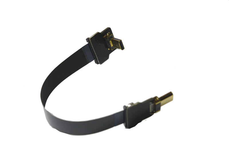 Short Flat Slim Thin Small HDMI FPV HDMI Cable Micro HDMI 90 Degree Angled Male to Micro HDMI Straight Male for brushless Gimbal handhold Gimbal dsrl FPV DJI Drone Black 5CM