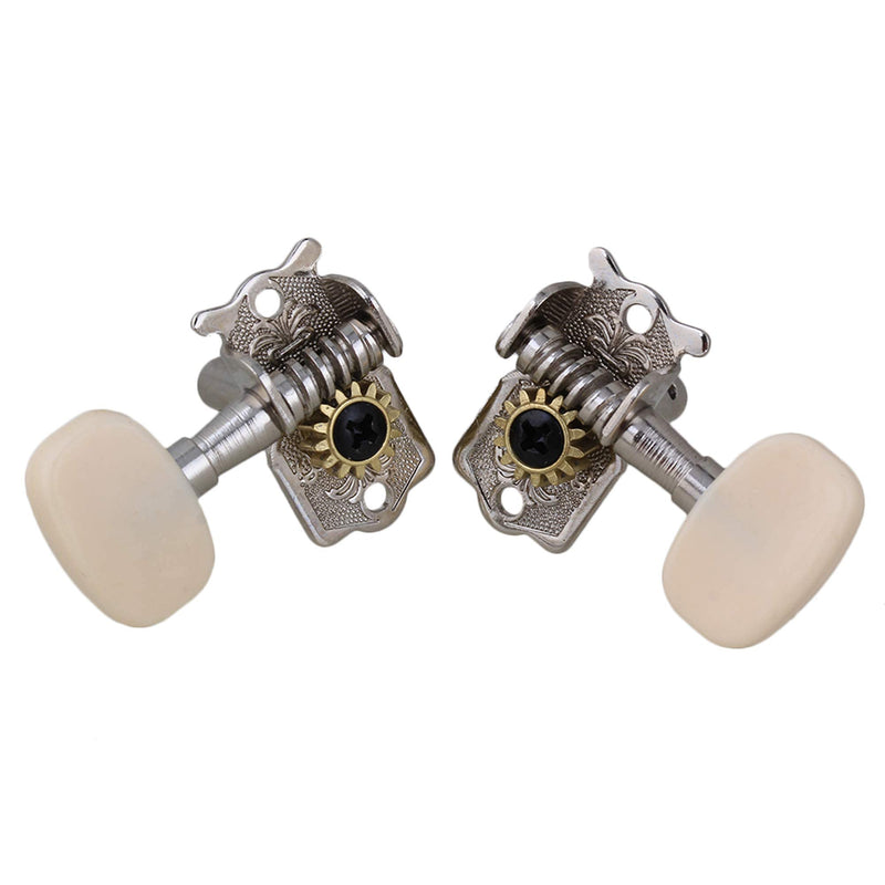 Yibuy Chrome 3R3L Individual Open Guitar Machine Heads with Cream Buttons