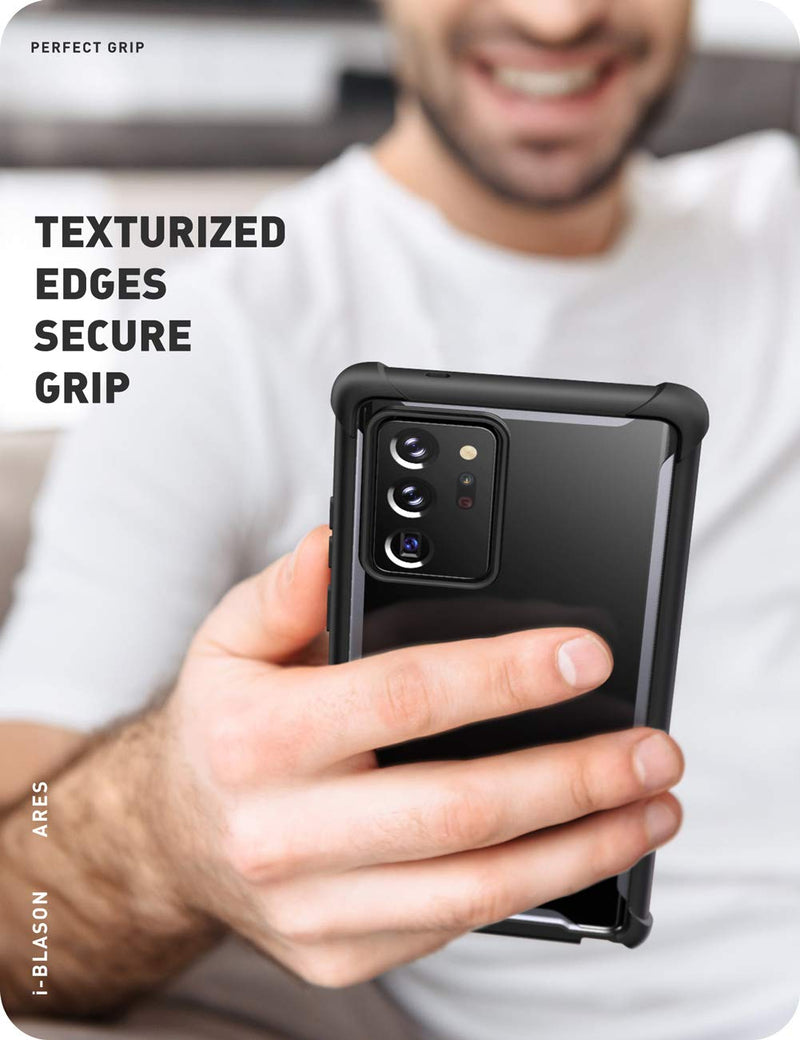 i-Blason Ares Designed for Samsung Galaxy Note 20 Ultra Case, Dual Layer Rugged Clear Case Without Screen Protector (Black) Black