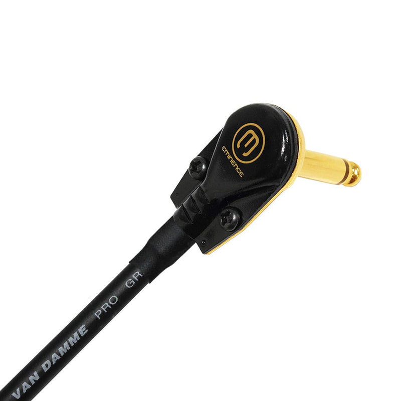 6 x Van Damme Pro Grade Classic XKE - 60 cm - Guitar Bass Effects Instrument, Patch Cable - with Gold R/A Pancake TS Plugs