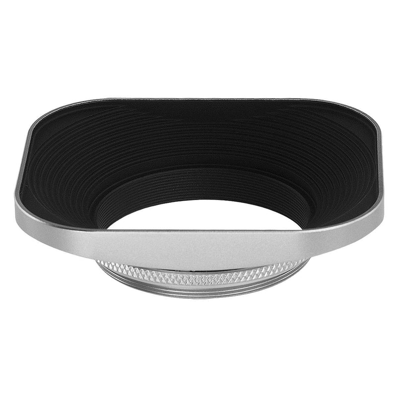Haoge LH-LC43W 43mm Square Metal Screw-in Lens Hood with Cap for Voigtlander Nokton Classic 35mm f1.4 40mm f/1.4 MC SC VM, Carl Zeiss Biogon T ZM 35mm f2.8 35mm f2, Leica X Typ 113 Lens Silver