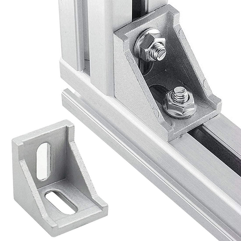 HONJIE 4040 Inside Corner Bracket Gusset for 4040 Aluminum Extrusion Profile with Slot 8mm-10PCS 10 Pieces