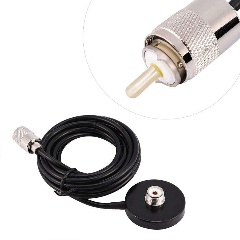 Zerone VHF/UHF Dual-Band Vehicle Mobile Radio Antenna with Magnetic Mount Base Cable for Car Two-Way Radio Walkie-Talkie(Red)