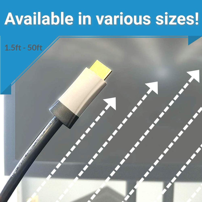 C2G HDMI Cable, 4K, High Speed HDMI Cable, Ethernet, 60Hz, In Wall HDMI Cable, CL2, 3 Feet (0.91 Meters), Black, Cables to Go 50625 3ft