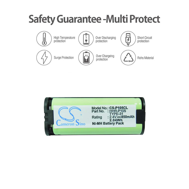 850mAh Replacement Battery for Avaya 3920 AP680BHP-AV DECT D160, fits Part no BBTG0658001 BT-1009700503110 BT-1009 BT-1009A BT-1024