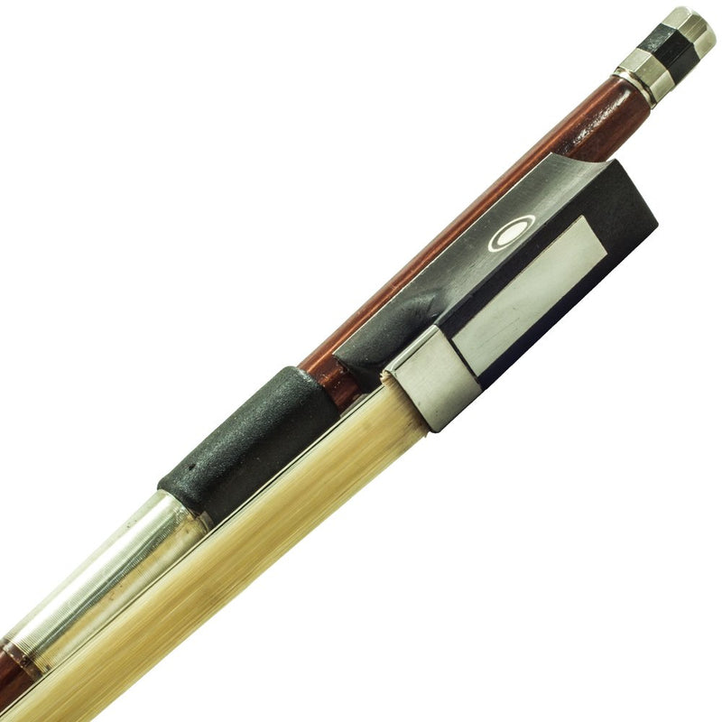 PAITITI 1/8 Size Violin Bow Round Stick Brazil Wood Mongolian Horsehair Natural-Brazilwood