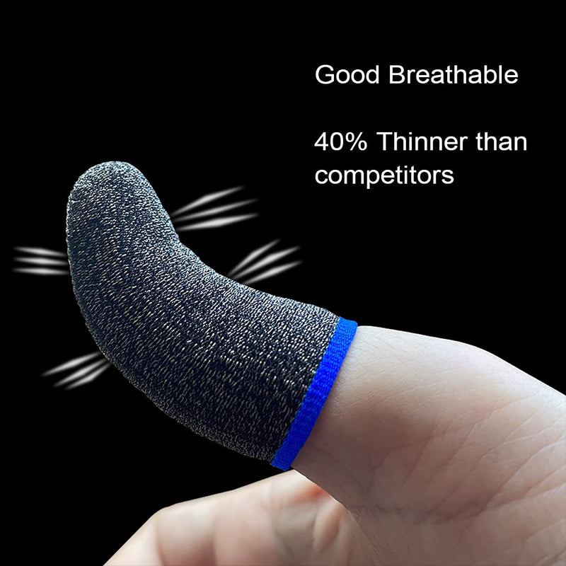 Finger Sleeves for Gaming, Anti-Sweat Breathable Seamless Thumb Sleeves for Mobile Phone Games [6PCS ]