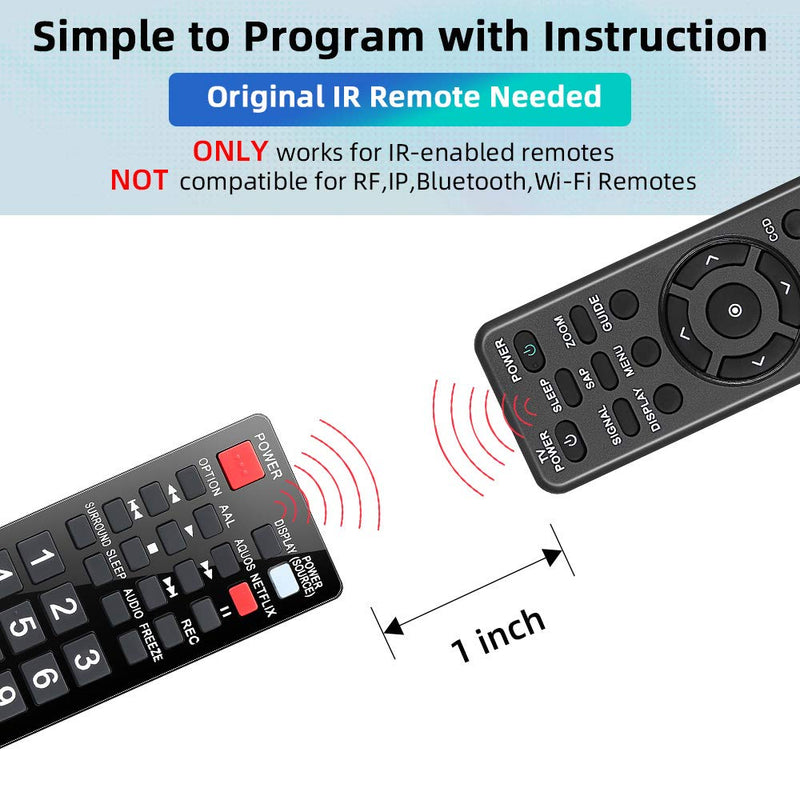 Gvirtue Universal Remote Control Compatible Replacement for Sharp AQUOS Smart TV/ HDTV/ 3D/ LCD/ LED, GB004WJSA GA935WJSA GB004WJSA GJ221-C GB118WJSA