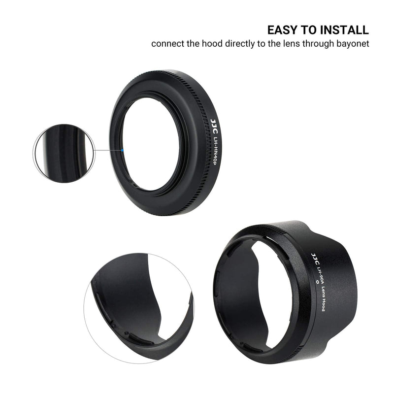 (1+1) Screw on + Bayonet Lens Hood Shade for Nikon Z50 Z fc Dual Lens Kit (Nikkor Z DX 16-50mm & 50-250mm) Replaces HN-40 and HB-90A Lens Hood
