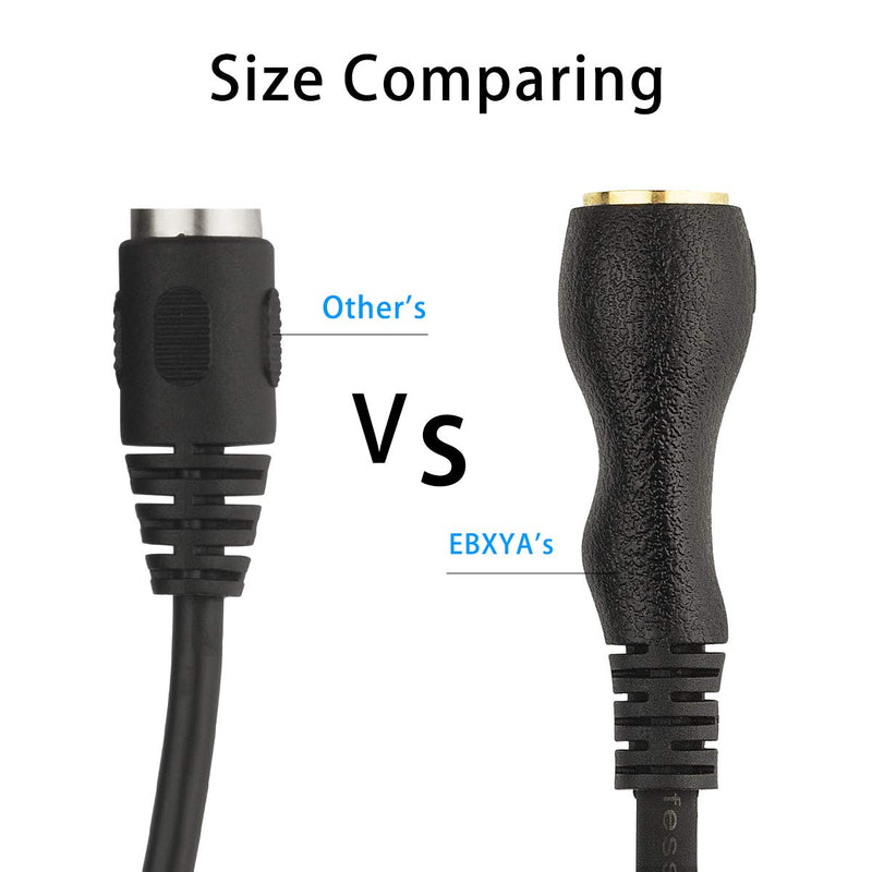 EBXYA MIDI Y Splitter Cable - 5 Pins Din MIDI Female to Dual 5 Pin Din MIDI Male Adapter Cable, 3 Feet