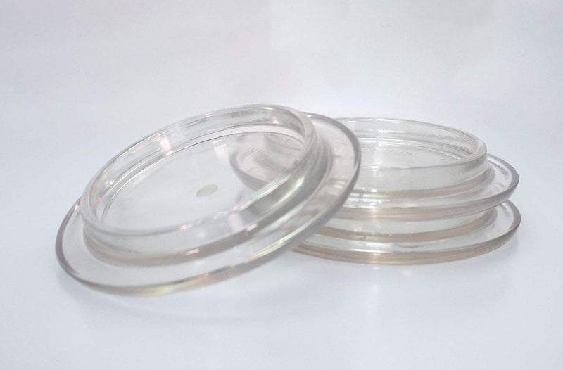 Lucite Piano Caster Cups Clear Set of 3 Pads for Grand Pianos