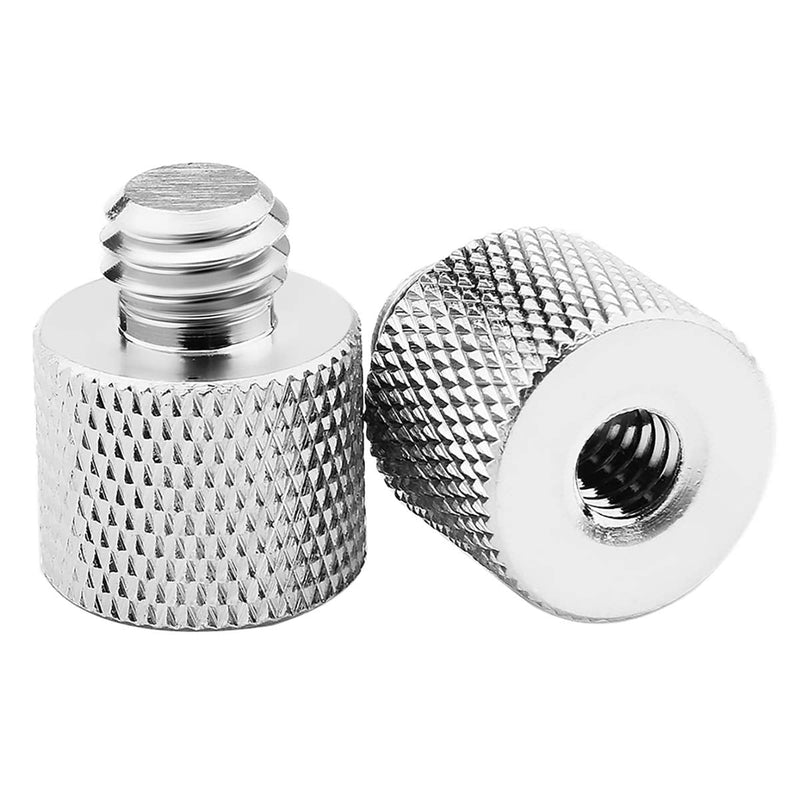 JOMLEY 1/4 to 3/8 Adapter,1/4"-20 Female to 3/8"-16 Male Screw Thread Adapter for Camera Monitor - 2 Pack
