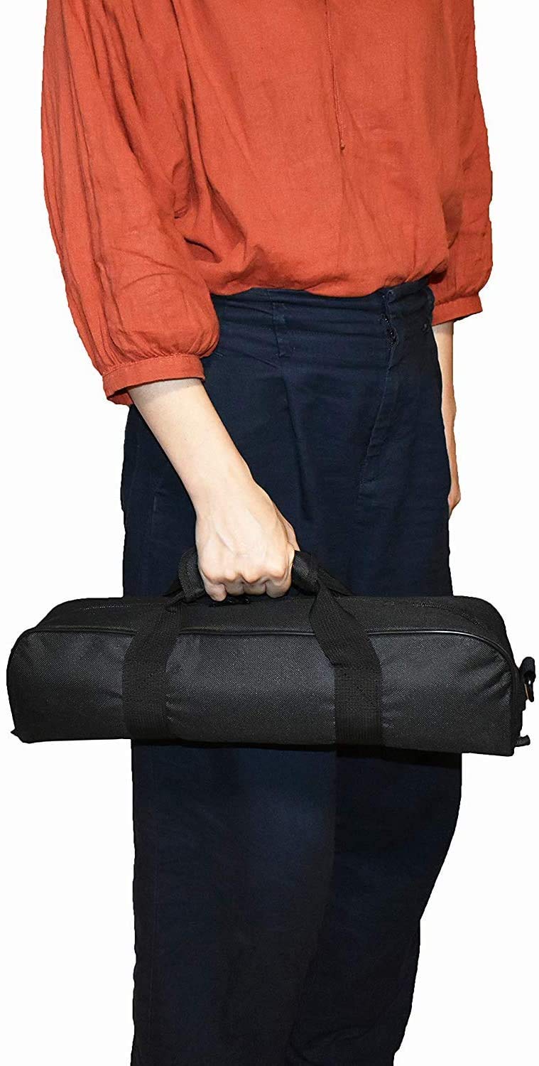 4.7x3.9x16.5in/12×10×42cm Padded Carrying Tripod Bag，Small Case Thicken with Shoulder Strap and Carry Handle for Tripods,Monopod and Musical Instrument,Durable Nylon,Light Weight