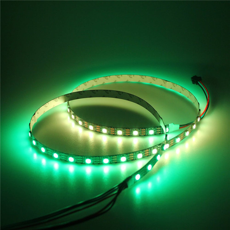 [AUSTRALIA] - ALITOVE 3.2ft 60 Pixels WS2812B Individual Addressable RGB LED Strip Light Programmable WS2811 IC Built-in 5050 LED Rope Lamp DC5V Black PCB Non-Waterproof Compatible with Arduino, Raspberry Pi 1M (1x 1M) 