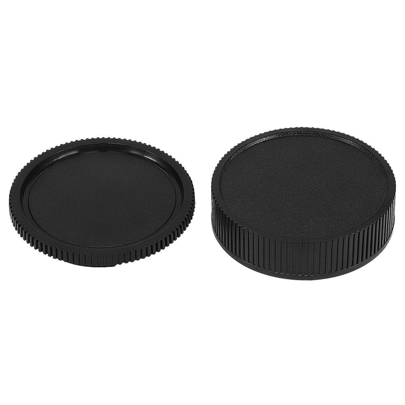 Haoge Camera Body Cap and Rear Lens Cap Cover Kit for Leica R LR Mount Camera Lens Such as R3 R4 R5 R6 R7 R8 R9 R ROM One-Cam Two-Cam Three-Cam for Leica R Mount