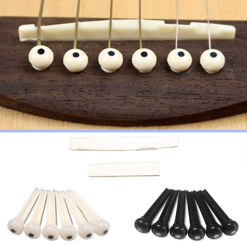 20 Pieces Guitar Accessory Kit, SourceTon Guitar Parts Replacement Kit, Guitar Picks, Guitar Bridge Pins, 3 in 1 Guitar String Winder Cutter, Pins and Bone Bridge