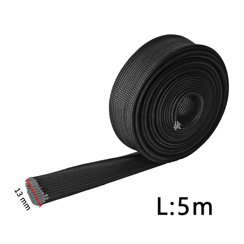 [AUSTRALIA] - LEDAUT Heat Hose Fiberglass Wrap Shield Sleeve 16FT-13MM(1/2") Wire Fuel Line Heat Shield Roll High Temp Black Colour Adjustable for Car Wire Loom cable Heat Shield Brake Line Cable Heat Shield 16FT-13MM(1/2") 