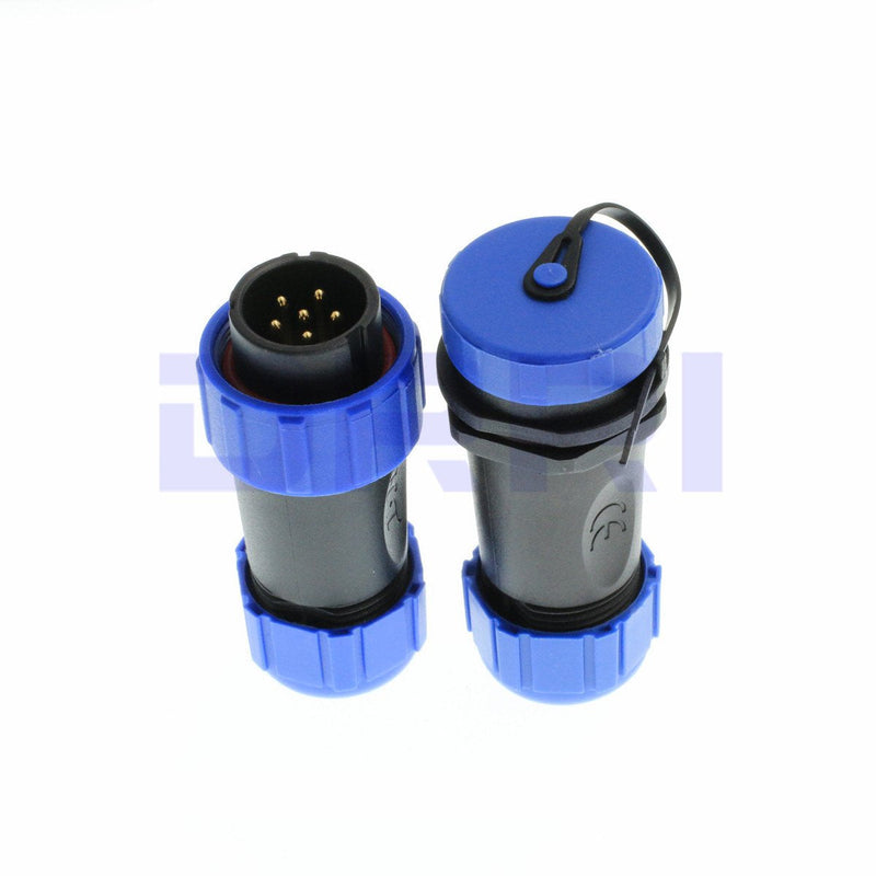 DRRI SP21 6pin Waterproof Docking in-line Circular Aviation Cable Connector for Farm Equipment (6Pin)