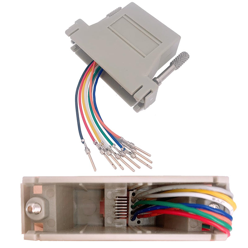 Jienk DB25 to RJ45 Modular Adapter, RS232 DB25 to RJ45 Female Jack Ethernet Adapter (DB25 Male to RJ45) DB25 Male to RJ45