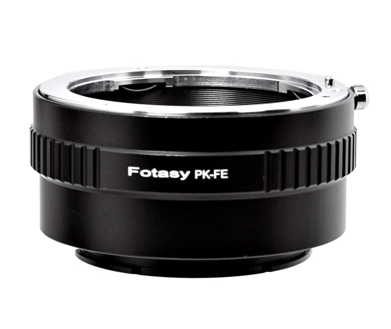 Fotasy Manual PK Lens to Sony FE Mount Adapter, K-Mount E Adapter, Compatible w Pentax K Lens & Sony Alpha a7 II a7 III a7R a7R II a7R III a7S II III a9 a7R IV a6600 a6500 a6400 a6300 a6100 a6000 Pentax PK