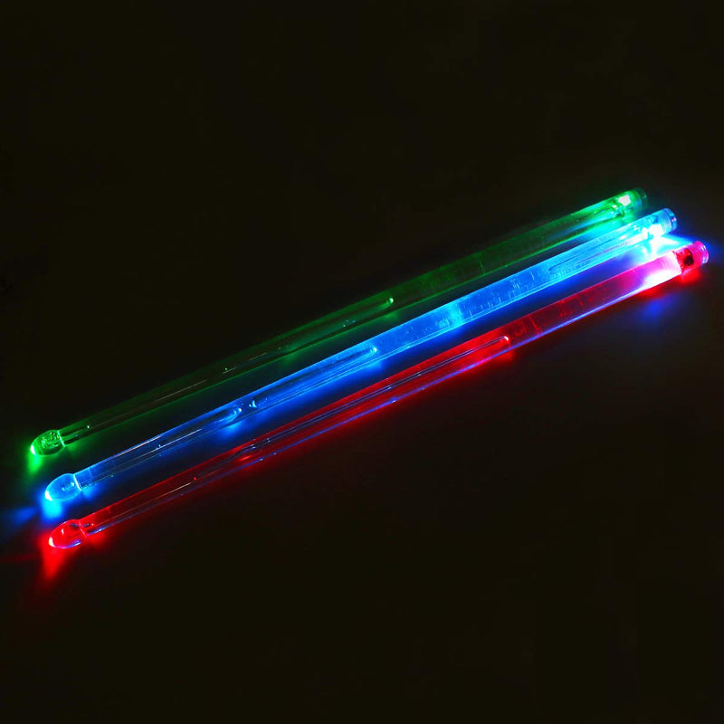 YiPaiSi Bright LED Light Up Drumsticks, 5A Drumsticks Light LED, Light Up Drumsticks, Glow in The Dark Night light Drum Sticks for Young & Old (Red)