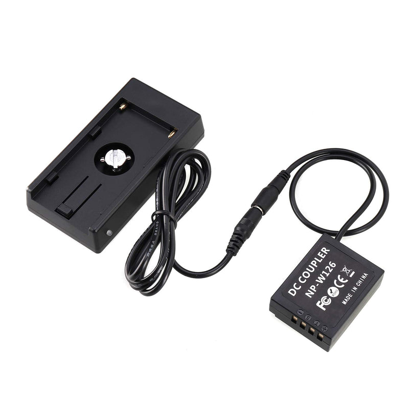 Foto4easy NP-W126 Dummy Battery with NP-F970 Battery Plate Power Adapter for Fuji Camera X-A1 X-A2 X-A3 X-E1 X-E2 X-M1 X-Pro X-T1 X-T2 X-T10