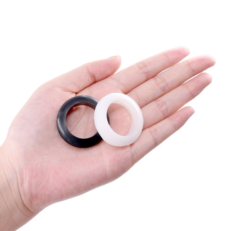 Glarks 200Pcs 9 Sizes Black/White Round Rubber Grommet Assortment Kit Electrical Wiring Coil Gasket for Plugs Cables Wires