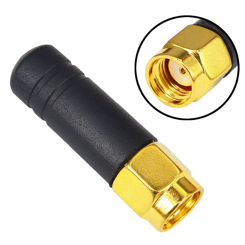 FPV Antenna 2.4GHz Wireless Module Omni Directional Thumb Antenna mmdvm 3cm Long Wireless Network Router Antenna RP SMA Male TX RX Mini RHCP Racing Drone Antenna for Multicopter Pack of 2