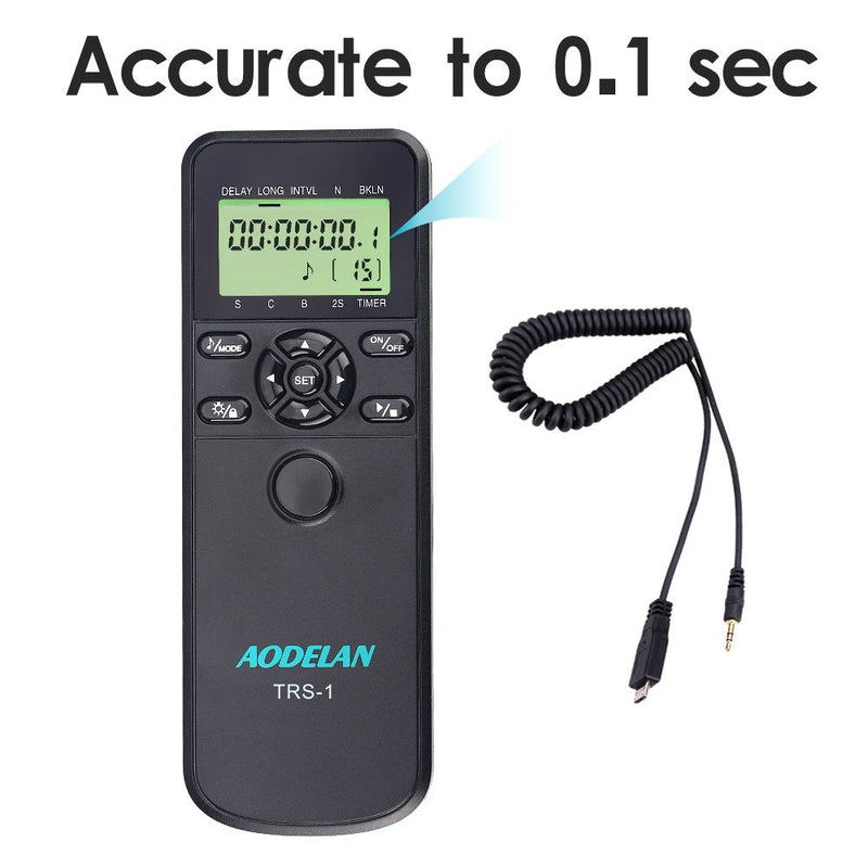 AODELAN TRS-1 Camera Remote Shutter Release Timer Remote Control for Fujifilm X-H1, XF10, X-T20, X-T10, X-T100, X-A5, X-A3, X-A2, X-A1, X-A10, X100F, X100T; Replace Fujifilm RR-90