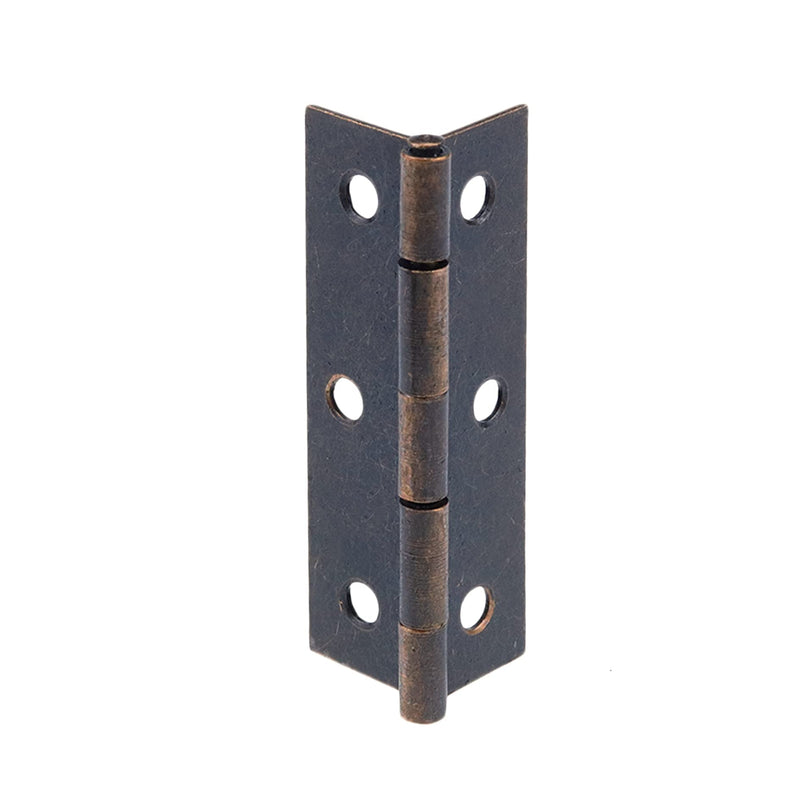 T Tulead Hinges Small Box Hinges Iron Door Hinges Furniture Hardware Hinges Heavy Duty 2.4"x1.5",Red Bronze,10PCS with Mounting Screws Red Bronze,2.4"x1.5",10pcs