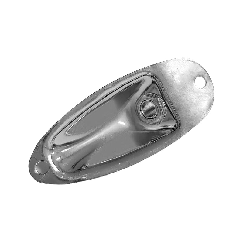 SAPHUE Guitar Input Jack Socket Plate Output Loaded Boat Style 1/4 Inch with Screws for Fender Stratocaster Strat St Mono Electric Guitar for Electric Guitar Replacement Parts（Chrome） Chrome