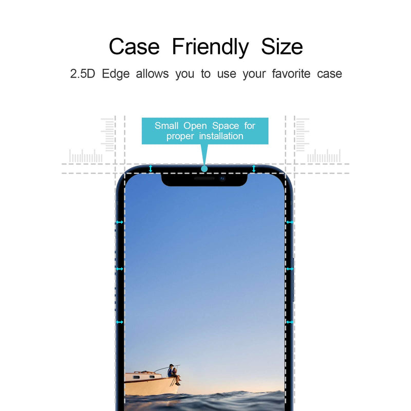 Foval Tempered Glass Compatible with iPhone 12 Pro Max Screen Protector 6.7 Inch 2020 (3 Pack) (Full Coverage), (Case Friendly) HD Glass Screen Protector for iPhone 12 Pro Max with Alignment Tool