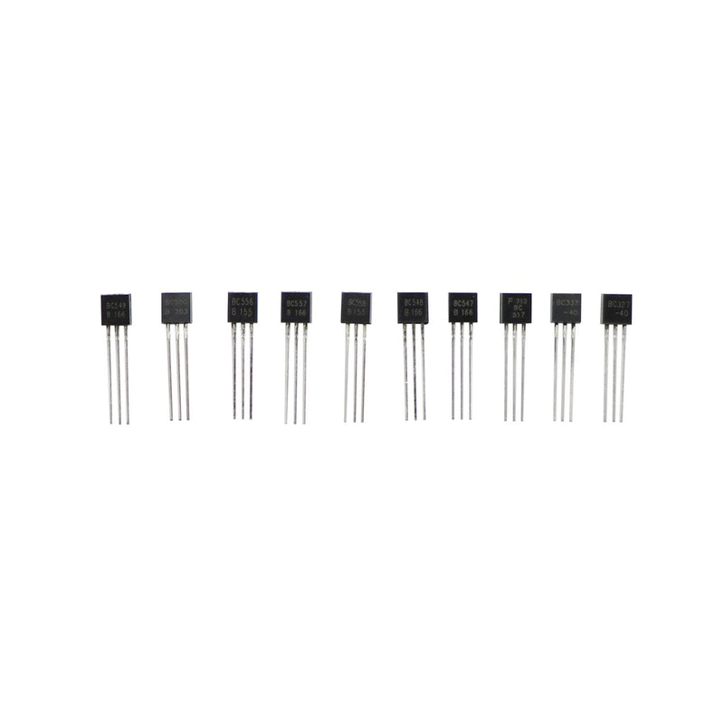 300 Pcs Transistors kit,10 Value BC327 BC337 BC517 BC547 BC548 BC549 BC550 BC556 BC557 BC558 NPN PNP Power Transistor Assortment Kit