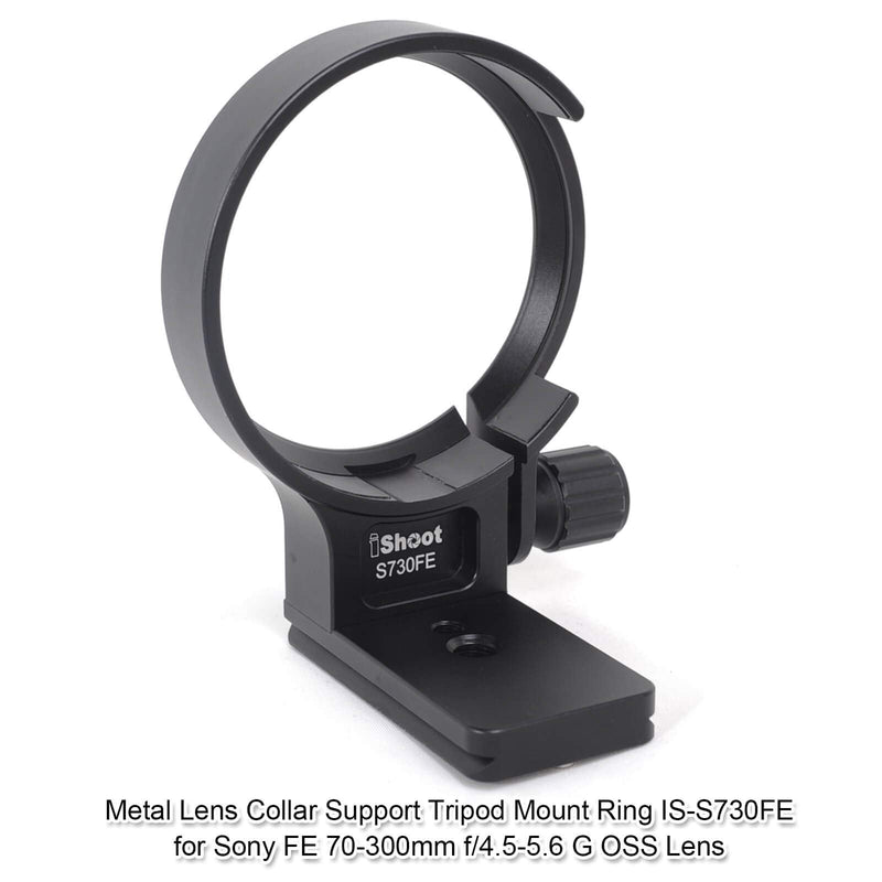 [AUSTRALIA] - iShoot Metal Lens Collar, CNC Tripod Mount Ring Support for Sony FE 70-300mm F4.5-5.6G OSS Lens, Bottom is ARCA Fit Quick Release Plate Compatible with Tripod Ball Head of ARCA-Swiss Type 