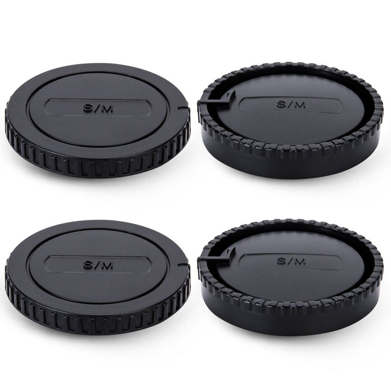 2 Pack JJC Body Cap and Rear Lens Cap Cover Kit for Sony Alpha A-Mount DSLR Cameras and Sony Alpha A-Mount Lenses For Sony AF Mount