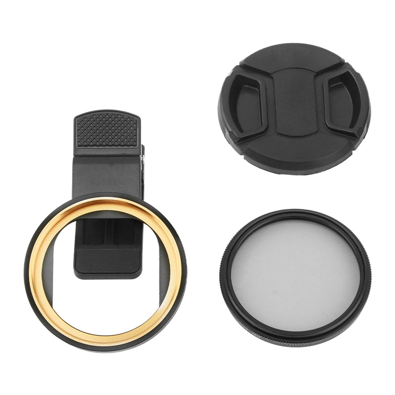 52mm Clip-on CPL Phone Camera Lens Filter, Universal CPL Phone Camera Lens Polarizer Clip-On Cellphone CPL Filter Compatible with iPhoneSamsung/Android Smartphones(Size:52mm) 52mm