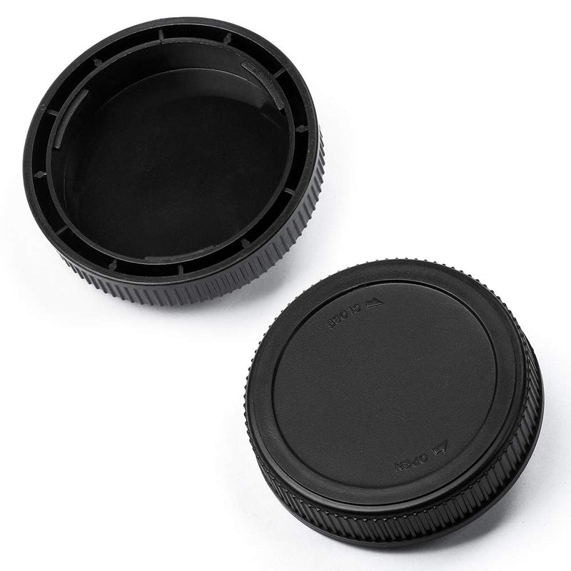 Camera Body Cap and Lens Rear Cap Cover Replacement Set for Olympus OM Mount Cameras and Lens,2 Sets